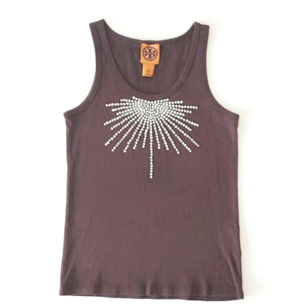 Tory Burch Starburst Tank Top Brown S